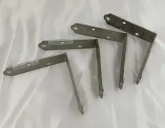 L字型ブラケット 金属製 DIY 金具 4個セット