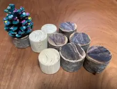 図工用　木材（丸木8個）　クリスマスツリーはついていません。丸木のみです。