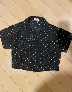 Clice de Paris 黒白ドット クロップドシャツ