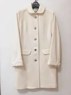 白色ロングコート☆ハリス⭐︎36サイズ
