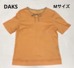 DAKS ダックス 半袖 トップス Ｔシャツ チェックリボン オレンジ