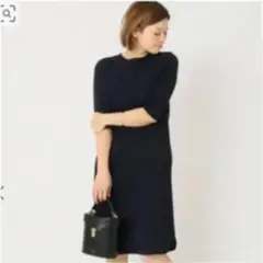 Deuxieme Classe トリアセジョーゼット七分丈ワンピース