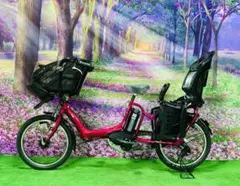 ❷ 4596子供乗せ電動自転車ヤマハ3人乗り新品20インチ良好バッテリー