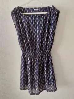 ★ANAP★猫柄ノースリーブミニワンピース FREESIZE