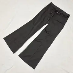 1295【ジェットレーベル】カジュアルフレアパンツ　M グレー　春夏