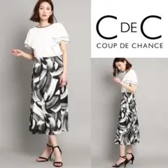新品未使用 COUP DE CHANGE プリントフレアースカート【XS】総柄