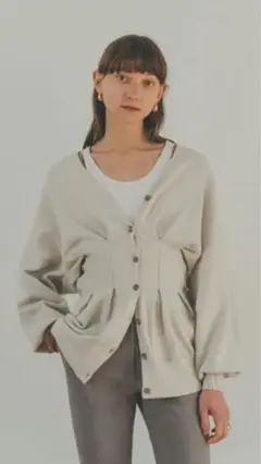 CLANE WAIST SHAPE DOLMAN CARDIGAN