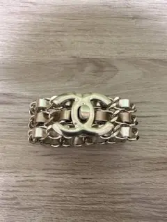 CHANEL ココマーク チェーンレザーブレスレット