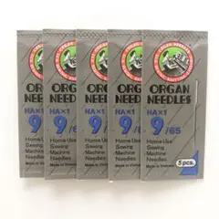 ミシン針 家庭用 【HA×1】9番 5パック 25本 オルガン 職業用 薄手