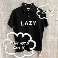 【新品タグ付き】Lazy Golf メンズ ポロシャツMレイジーゴルフブラック