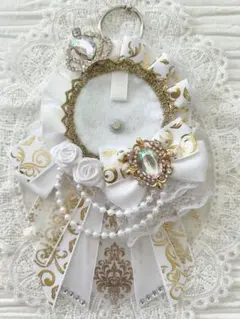 ୨୧1533 ハンドメイド 痛ロゼット♡ホワイト×ホワイト