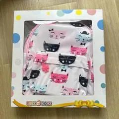 【新品未使用✨】猫柄 ナップザック　子ども用リュック　旅行　遠足