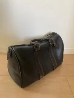 80s comme des garcons leather Boston bag