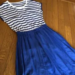 ワンピース boogie 美品　ボーダー ナチュラル