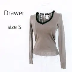 Drawer ユナイテッドアローズ カットソー シルクu0026カシミヤ レース襟 S