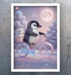 ペンギンと猫のきらめきロード　癒しと開運　幸福のグラフィック