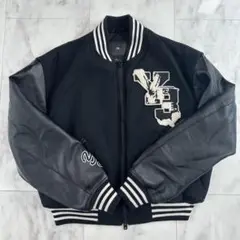 美品 Y-3 スタジャン ブランドロゴ ワッペン レザー ブラック Lサイズ 美品 Y-3 スタジャン ブランドロゴ ワッペン レザー ブラック L