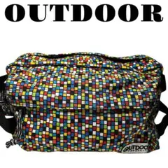 【極美品】OUTDOOR アウトドア ウエストポーチ　モザイク柄