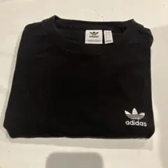 adidas ブラック 半袖Tシャツ ストライプ　Sサイズ