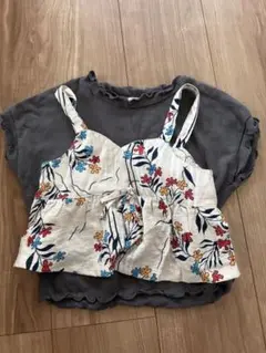 花柄　ビスチェ 100 美品