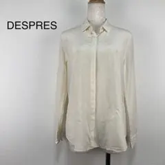 DESPRES ホワイトブラウス 100%シルク