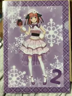 中野ニ乃　A4クリアファイル 五等分の花嫁　コラボレーションカフェ