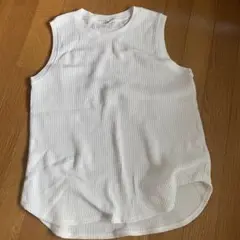UNIQLO ホワイト ワッフルノースリーブ Mサイズ