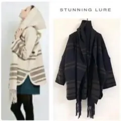 スタニングルアー stunning lure ストールポンチョコート ネイビー