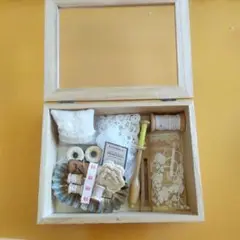 蓋付き木箱のナチュラルメルスリ♪♡