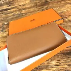 ✨美品✨ HERMES アザップ シルクイン ラウンドファスナー ブラウン系