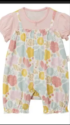 花柄半袖ロンパース 60cm