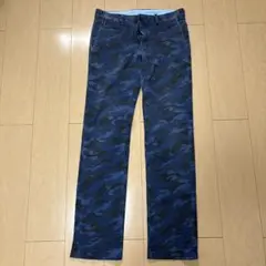 MEN'S MELROSE ネイビー迷彩ストレートパンツ
