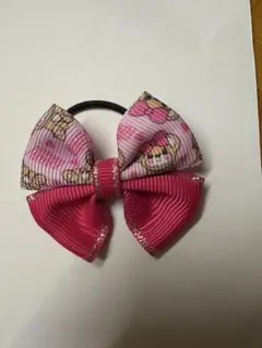 ピンクリボンヘアゴム キャラクター柄