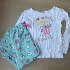 ポップコーン柄パジャマセット 100cm~120
