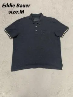 希少✨Eddie Bauer ポロシャツ ダークグレー　サイズM