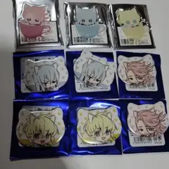 刀剣乱舞　刀猫男士　カフェ　アクリルスタンド 缶バッジ 左文字3セット