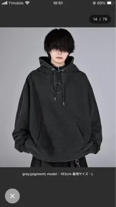 ADRER ラインスートンパーカー　タグ付き