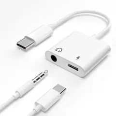Type-C to 3.5mm変換イヤホンジャック エコTPE製 急速充電 音楽