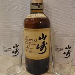 ウイスキー 山崎 12年 700ml うすづくりグラスセット(2個)