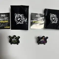 阪神タイガース 2025年記念ピンバッジ #27 伊藤将司 #47 桐敷拓馬
