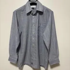 Lyle & Scott 長袖シャツ グレー ストライプM181番