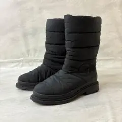 美品 CHANEL ココマーク ナイロン 中綿 スノーブーツ ブラック 38