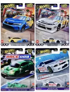 ホットウィール(4点) レキシー 、RWBポルシェ、シビック、スカイライン ホットウィール(4点) レキシー 、RWBポルシェ、シビック