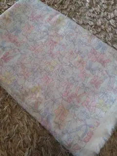 リボン柄 ガーゼ生地 約108cm×53cm