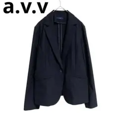 ✨美品✨【a.v.v】ネイビー サマーテーラードジャケット 薄手 軽量