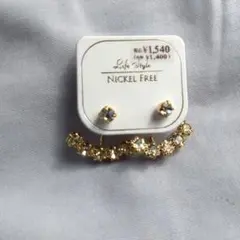 ピアス ライン キラキラ