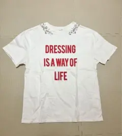 FRAYID ビジュー付きTシャツ ホワイト