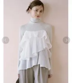 【SNIDEL】ティアードキャミセットニットプルオーバー