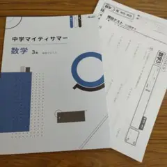 中3数学 中学マイティサマー 夏期テキスト＋テスト集 未使用品 送料無料！