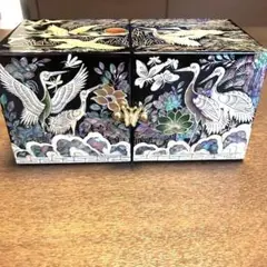 韓国伝統工芸 螺鈿細工 貝殻細工 鳳凰 螺鈿台 アンティーク家具 韓国伝統工芸 螺鈿細工 貝殻細工 鳳凰 螺鈿台 アンティーク家具